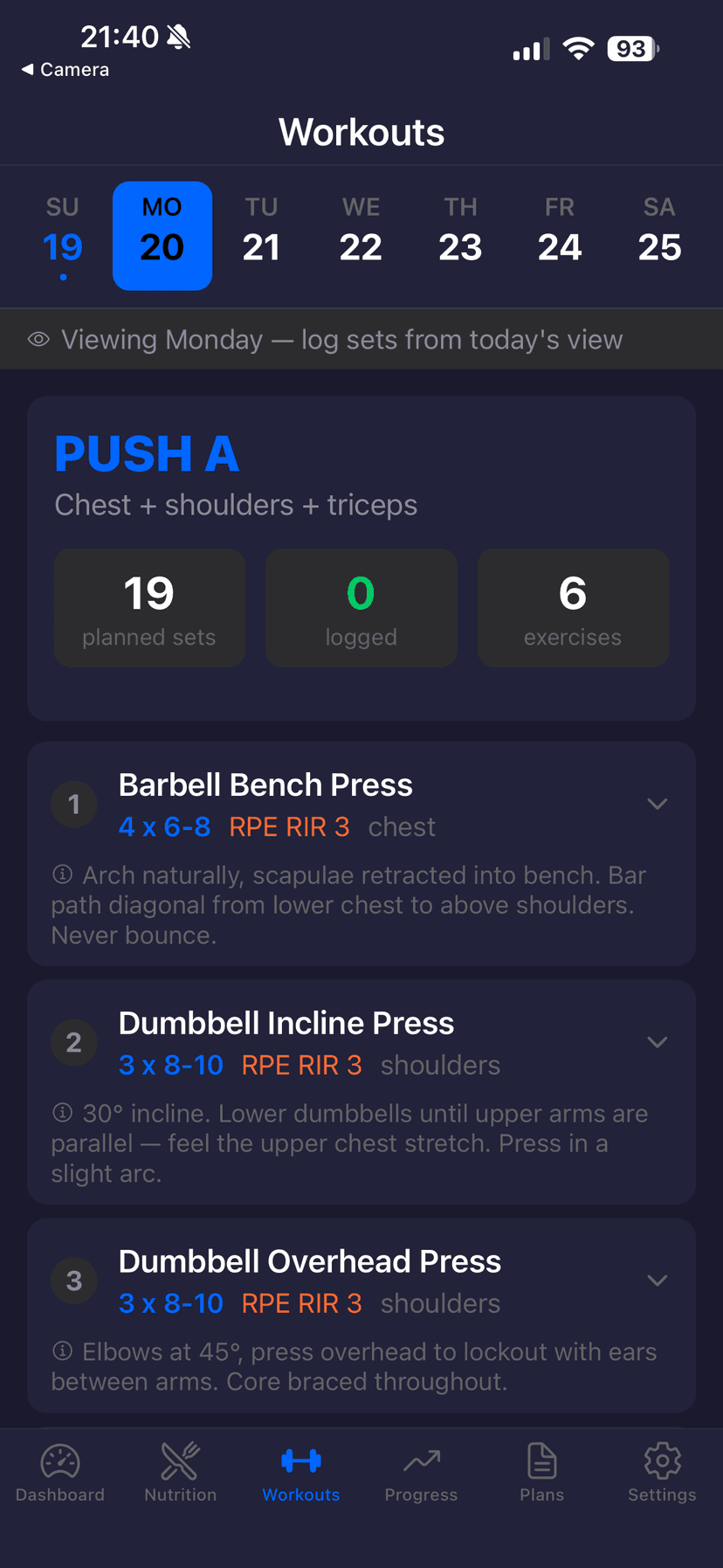 Workouts